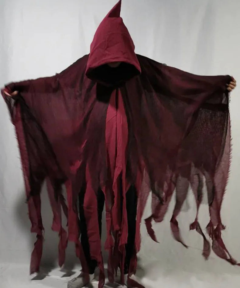 Halloween Hooded Cloak Cape Costume for Adults Witch Vampire
