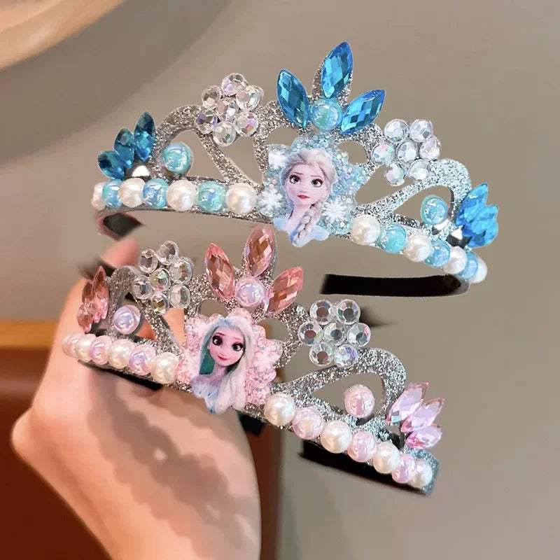 Anime Frozen Kawaii Children's Headband: Elsa Princess Crown – Girls' Hair & Dress Accessories, Gifts