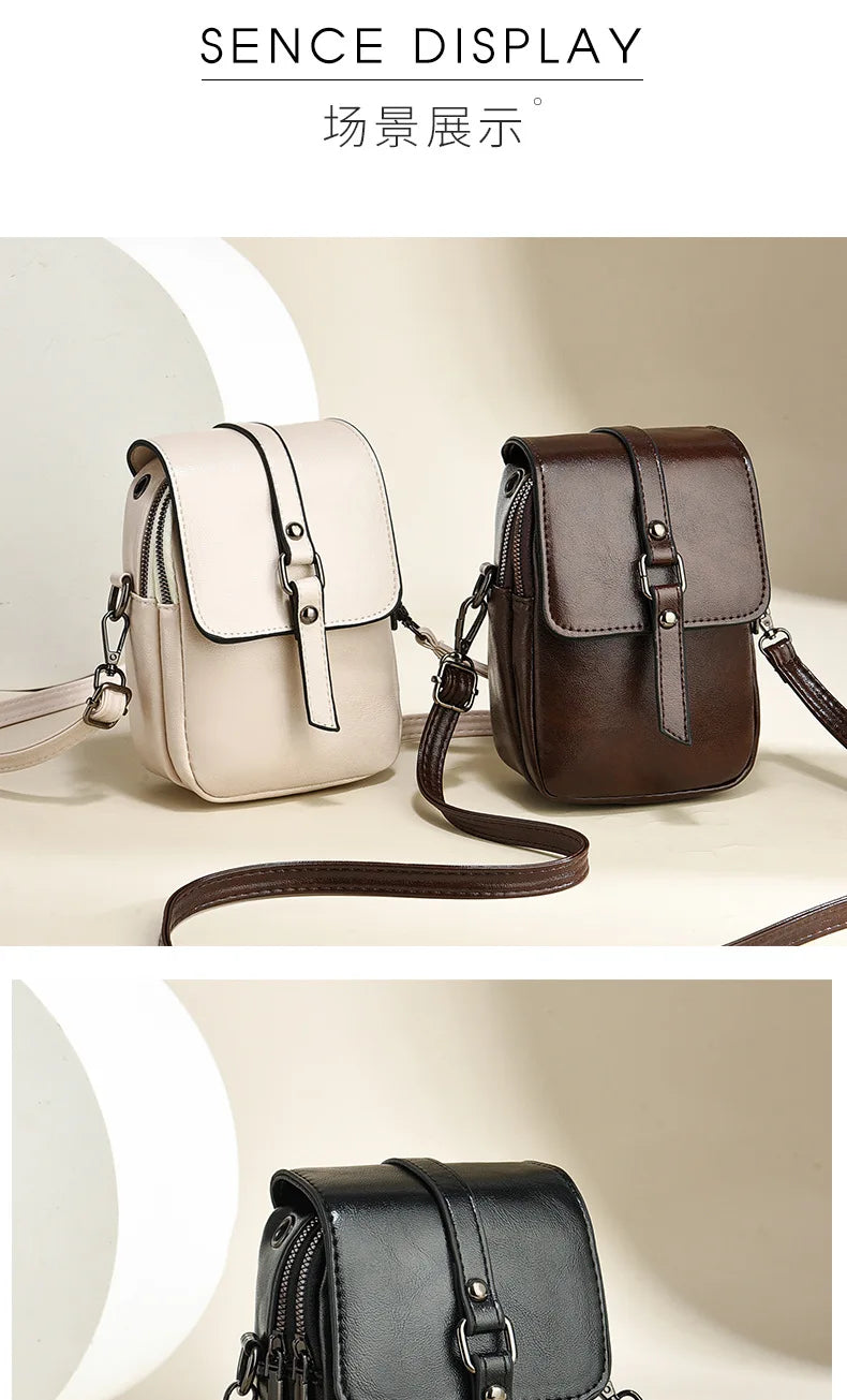 Flap Phone Bag High Quality Pu Leather Shoulder Bags for Women New Ladies  Crossbody Bag Luxury Brand Designer Handbags