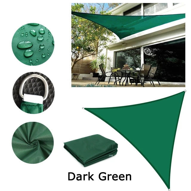 5x5x5/2x2x2M Waterproof Sun Shelter Triangle Sunshade Protection