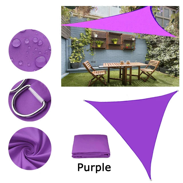 5x5x5/2x2x2M Waterproof Sun Shelter Triangle Sunshade Protection