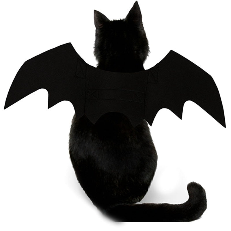 Halloween Cute Pet Clothes Black Bat Wings Harness