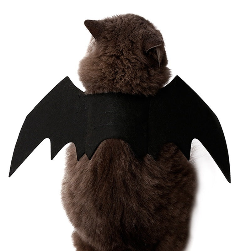 Halloween Cute Pet Clothes Black Bat Wings Harness