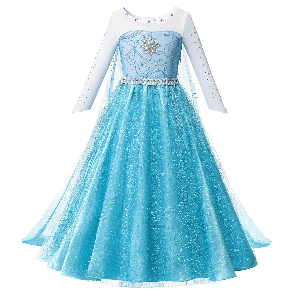 Moana Elsa Princess Dress for Girls Costume Kid Children Cosplay Birthday Carnival Party Outfit Toddler Fancy 2-8Y Birthday Gift