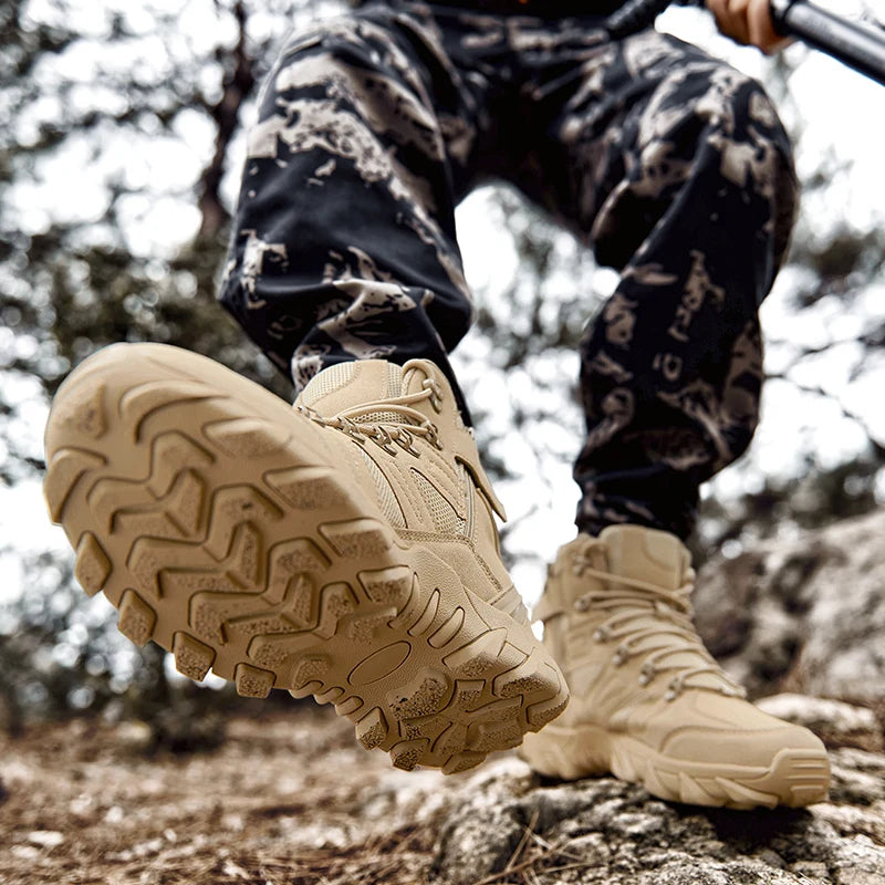 Men's Casual Shoesthick Bottom Lace-up Workwear  Shoes Men for Work Outdoor Men's Shoe High Quality Autumn Winter Hiking Boots