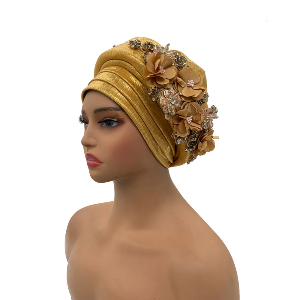 Exquisite Bouquet Turban Cap