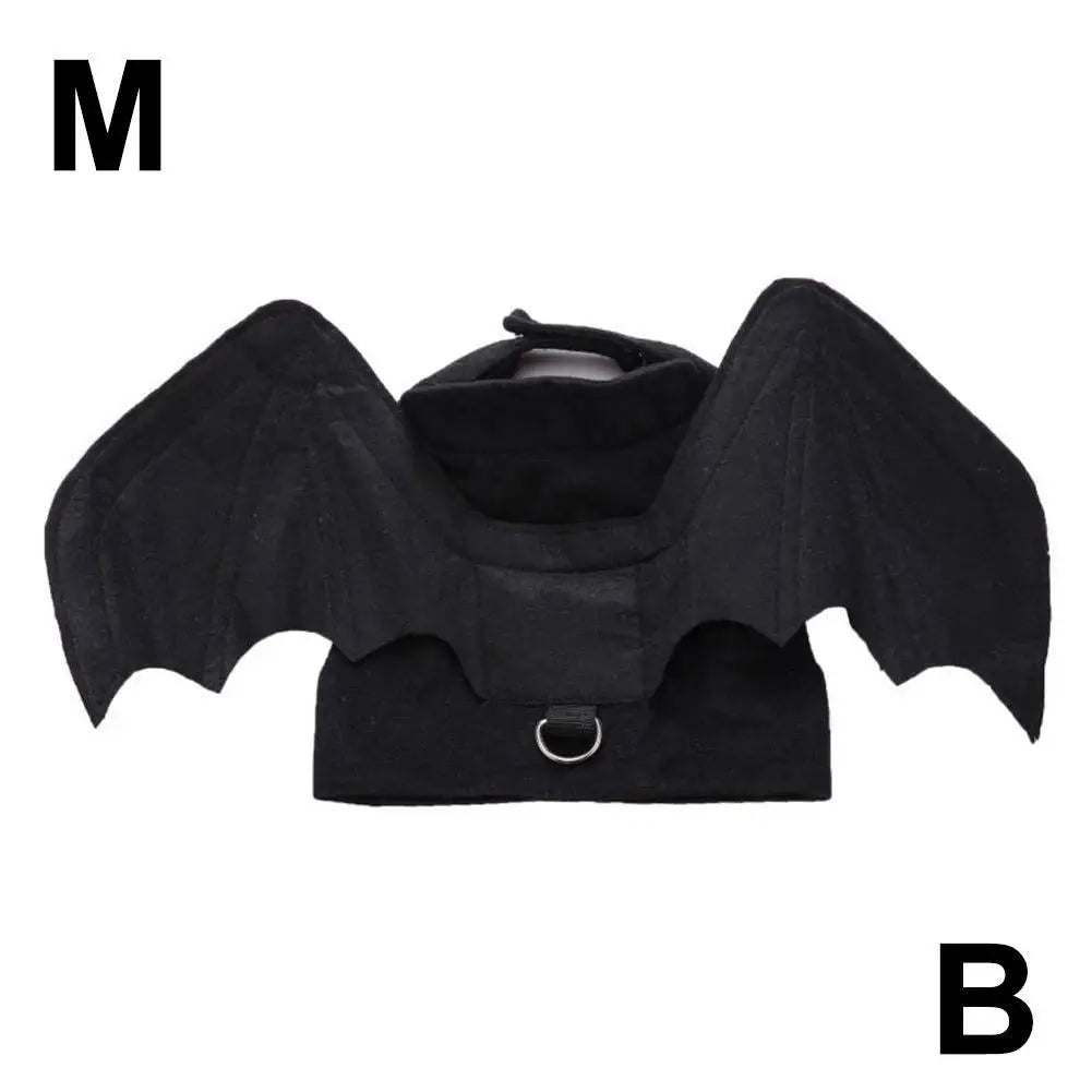 -Halloween Pet Costume - Cute Black Bat Wings Harness Costume For Cats And Dogs,