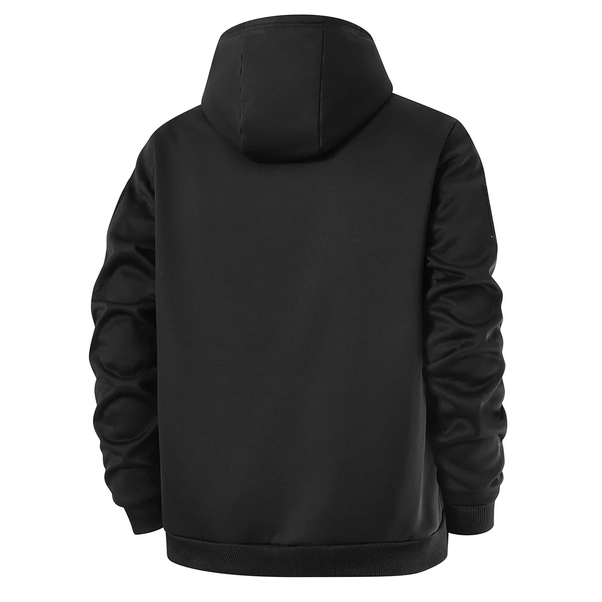 Men's fleece-lined and thickened winter sherpa hooded jacket