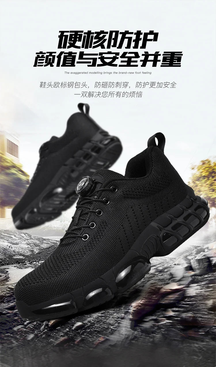 Men's Military Tactical Boots Army Boots Men Side Zipper Military Boots Men Anti-Slip Ankle Boots Work Safety Shoes Hiking Shoe