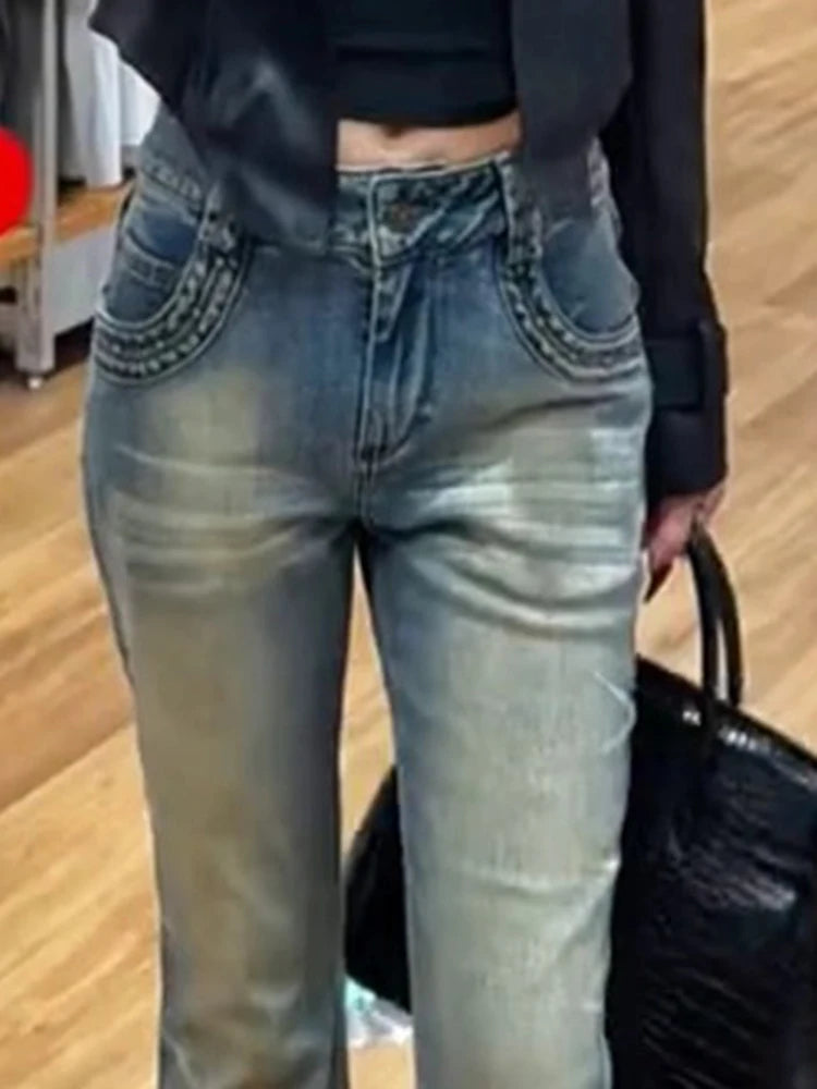 Jeans  High Waist Tapered Bell Bottoms