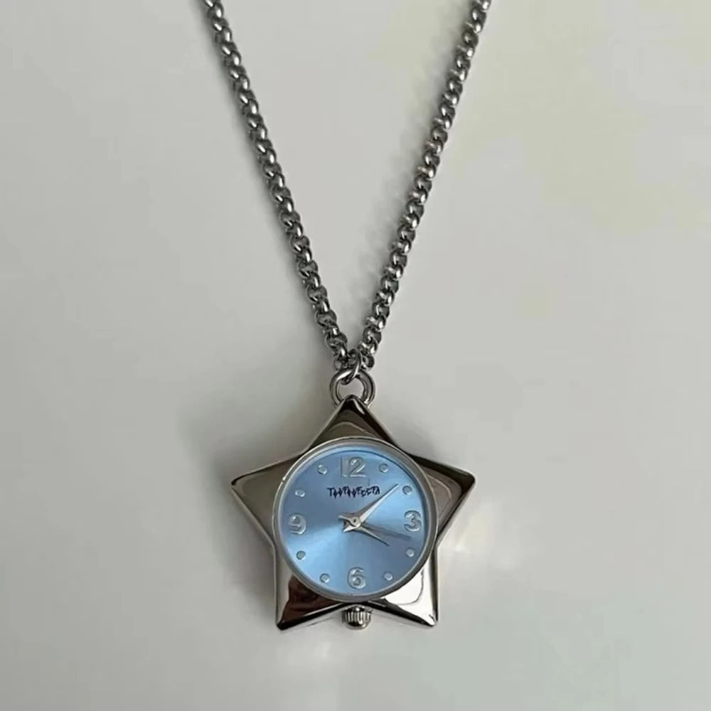Star Pocket Adjustable Watch Clock Keychain Zinc Alloy