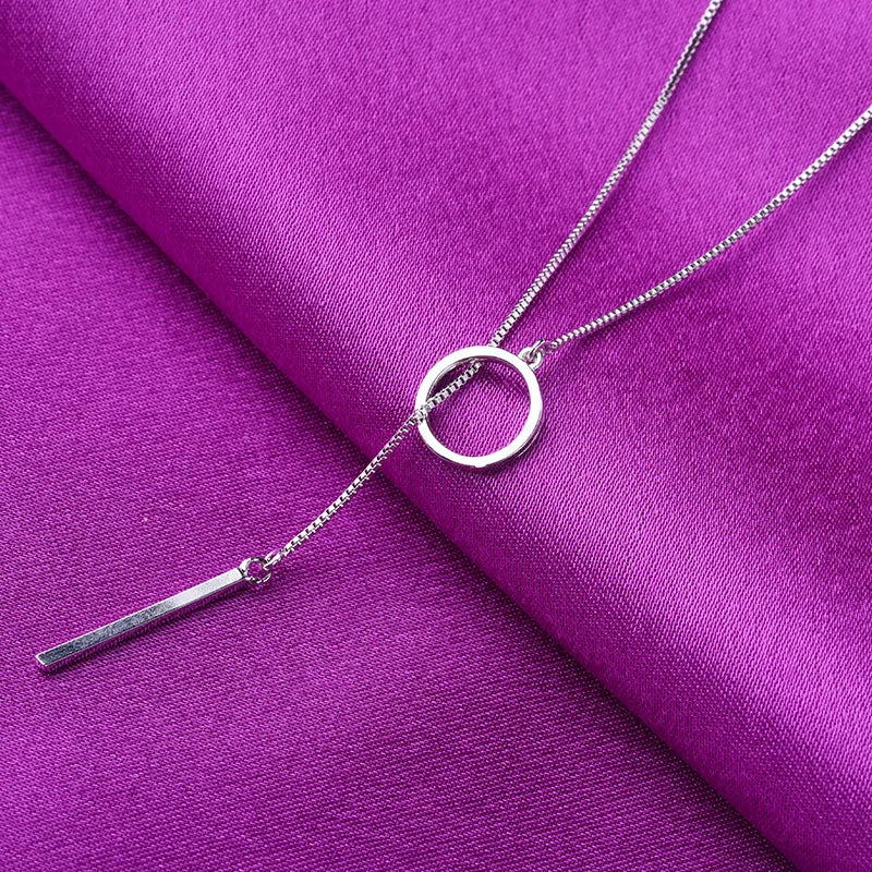 925 Sterling Silver Cross Necklace Star Asymmetric