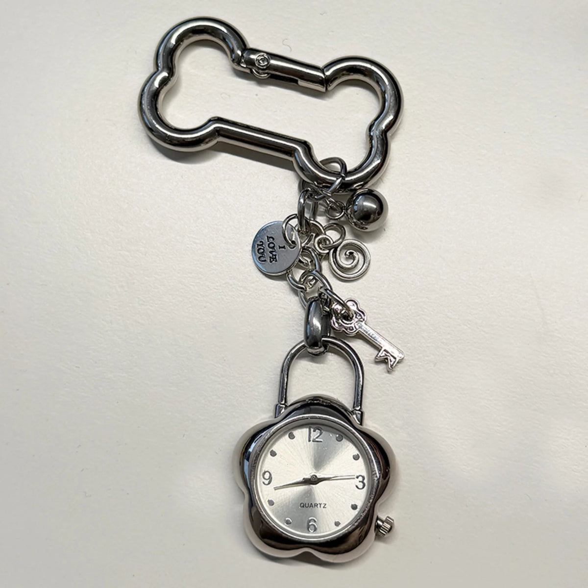 Star Pocket Adjustable Watch Clock Keychain Zinc Alloy