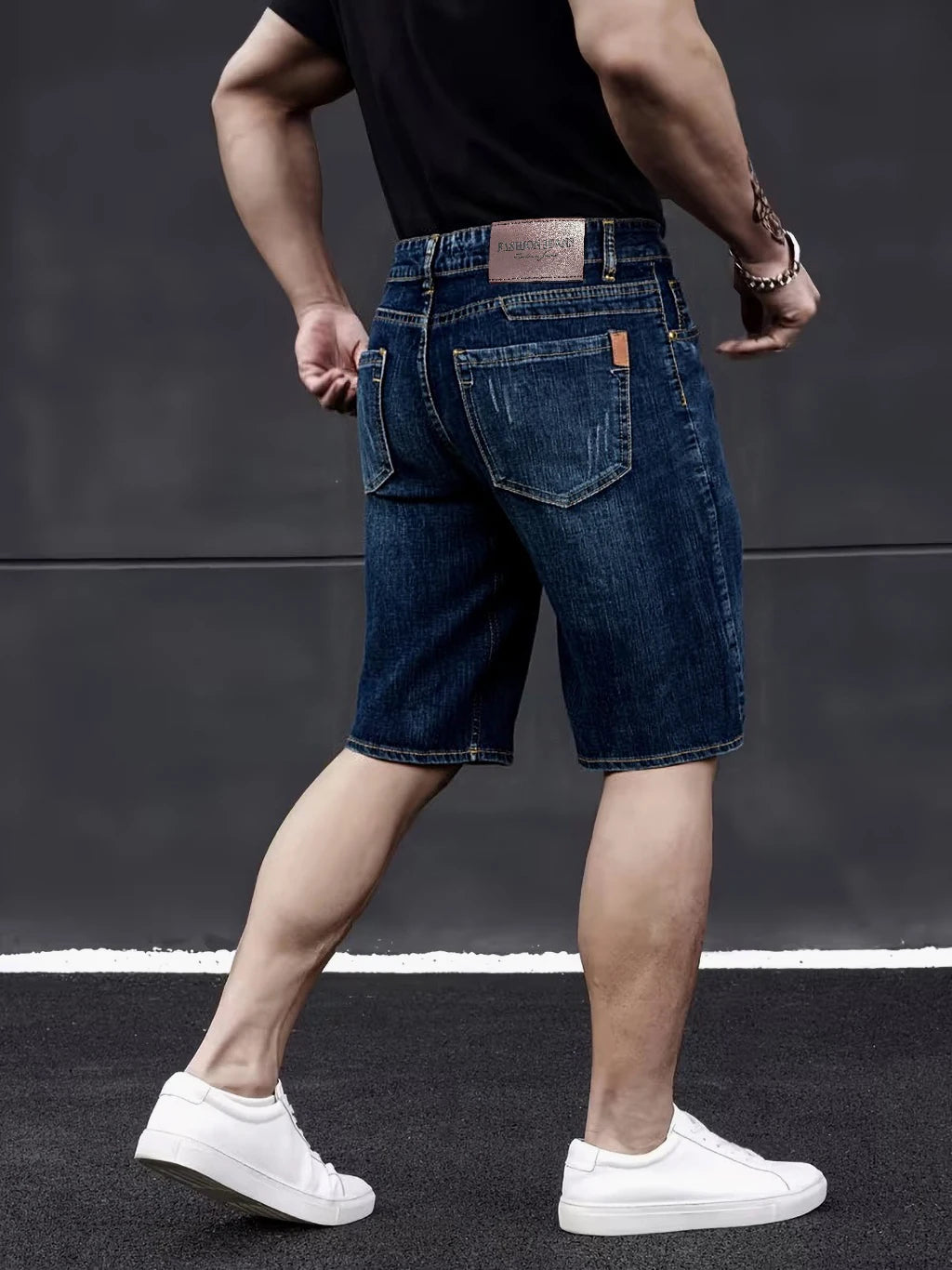 2026 Classic Style Men's Slim Denim Shorts Summer New Business Fashion Thin Stretch Short Casual Pants Male Size 40