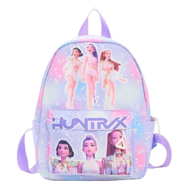 Pink 10-Inch Lightweight Backpack K D H Rumi Mira Zoey HUNTR/X Saja School Bag for Boys And Girls Kindergarten Moch