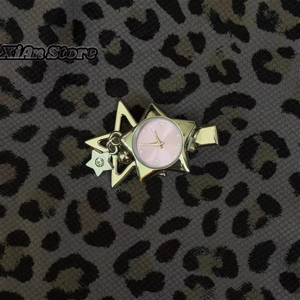 Star Pocket Adjustable Watch Clock Keychain Zinc Alloy