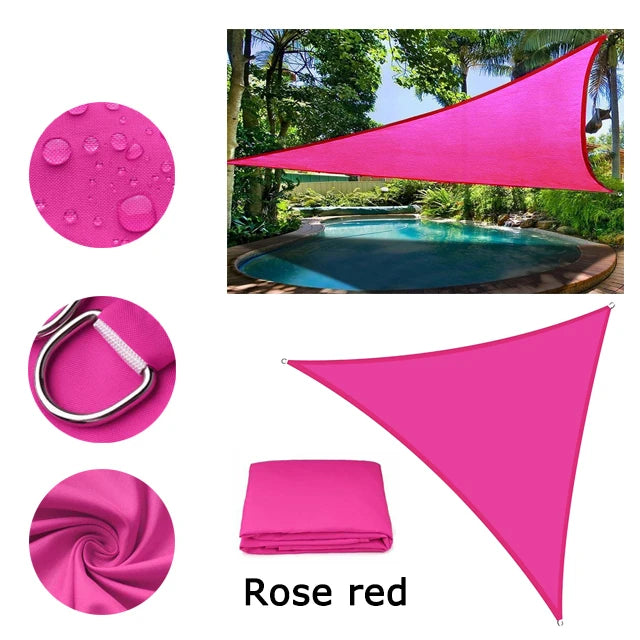 5x5x5/2x2x2M Waterproof Sun Shelter Triangle Sunshade Protection