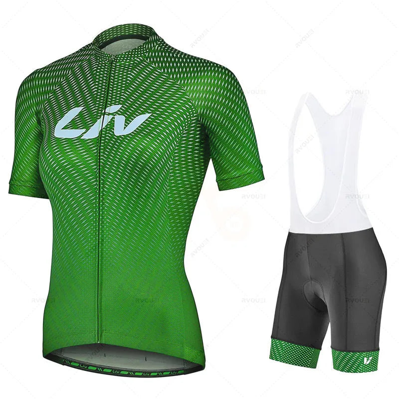 2026 New LIV Pro Cycling Jersey Set Woman MTB Bike Clothes Summer Bicycle Clothing Cycling Set Maillot Conjunto Ropa Ciclismo
