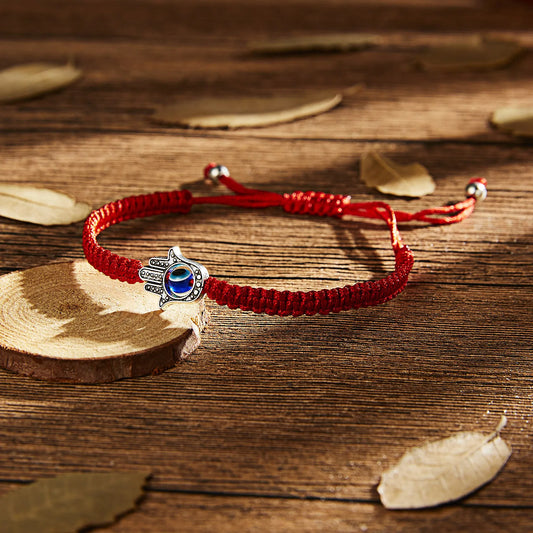 Hamsa Hand Adjustable Red String Bracelets