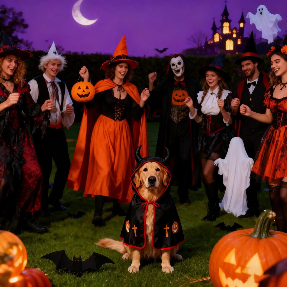 Halloween Cat Dog Costumes Funny Puppy Cloak