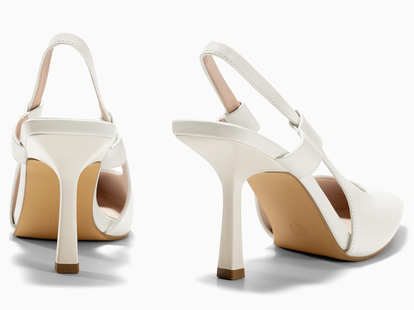 Womens Slingback Heels Closed Pointed Toe Slip-on Kitten Heels Sandals Party Prom Dress Shoes