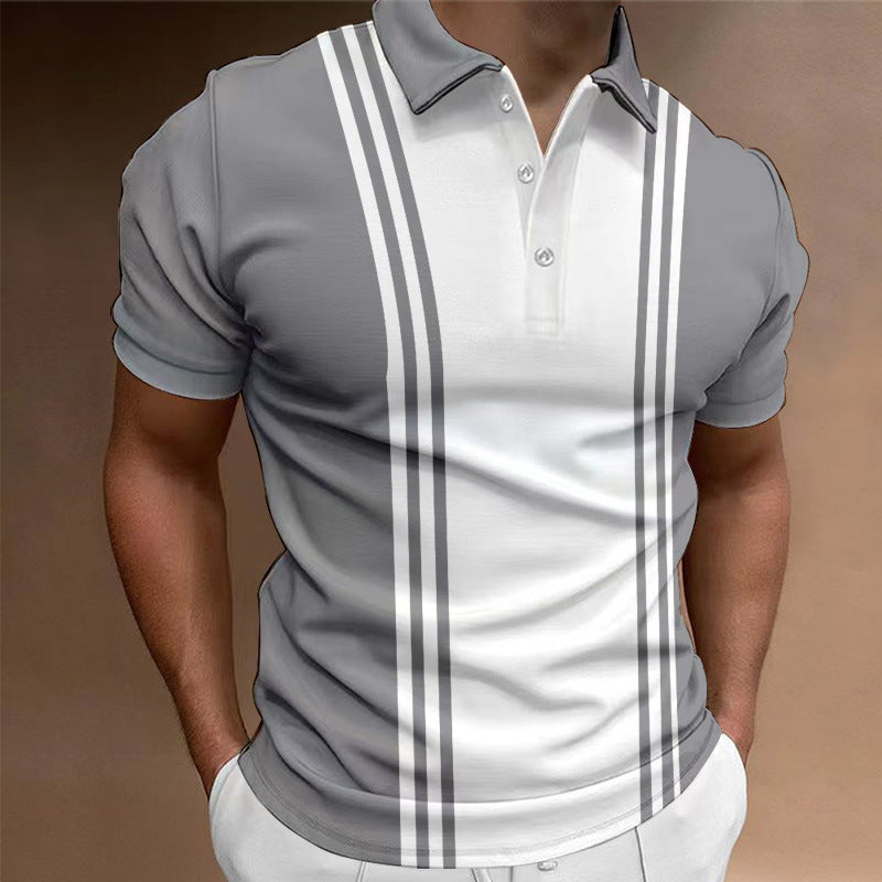 Casual 3 Button Men's T-shirt