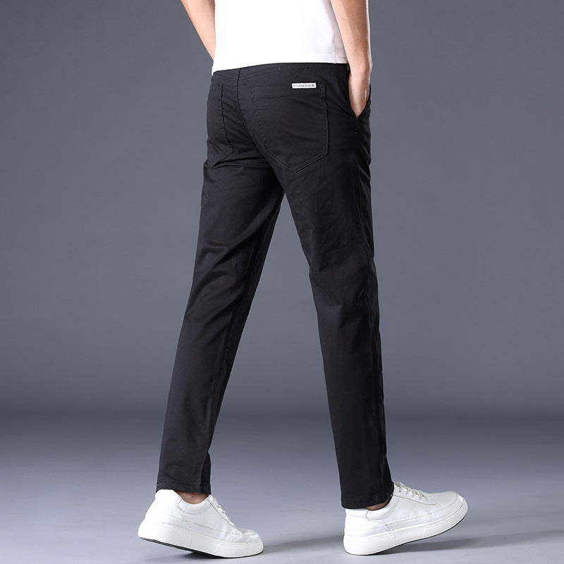 Men's Solid Color Casual Pants Straight