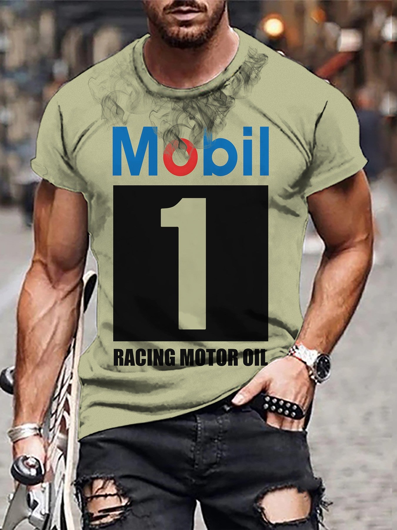 3D Printed Animal Style Vintage T Shirt