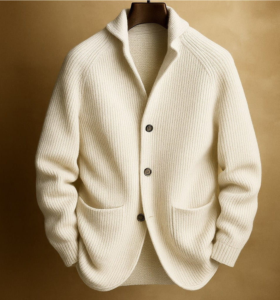 Knitted Cardigan Fashion Pocket Button Jacket