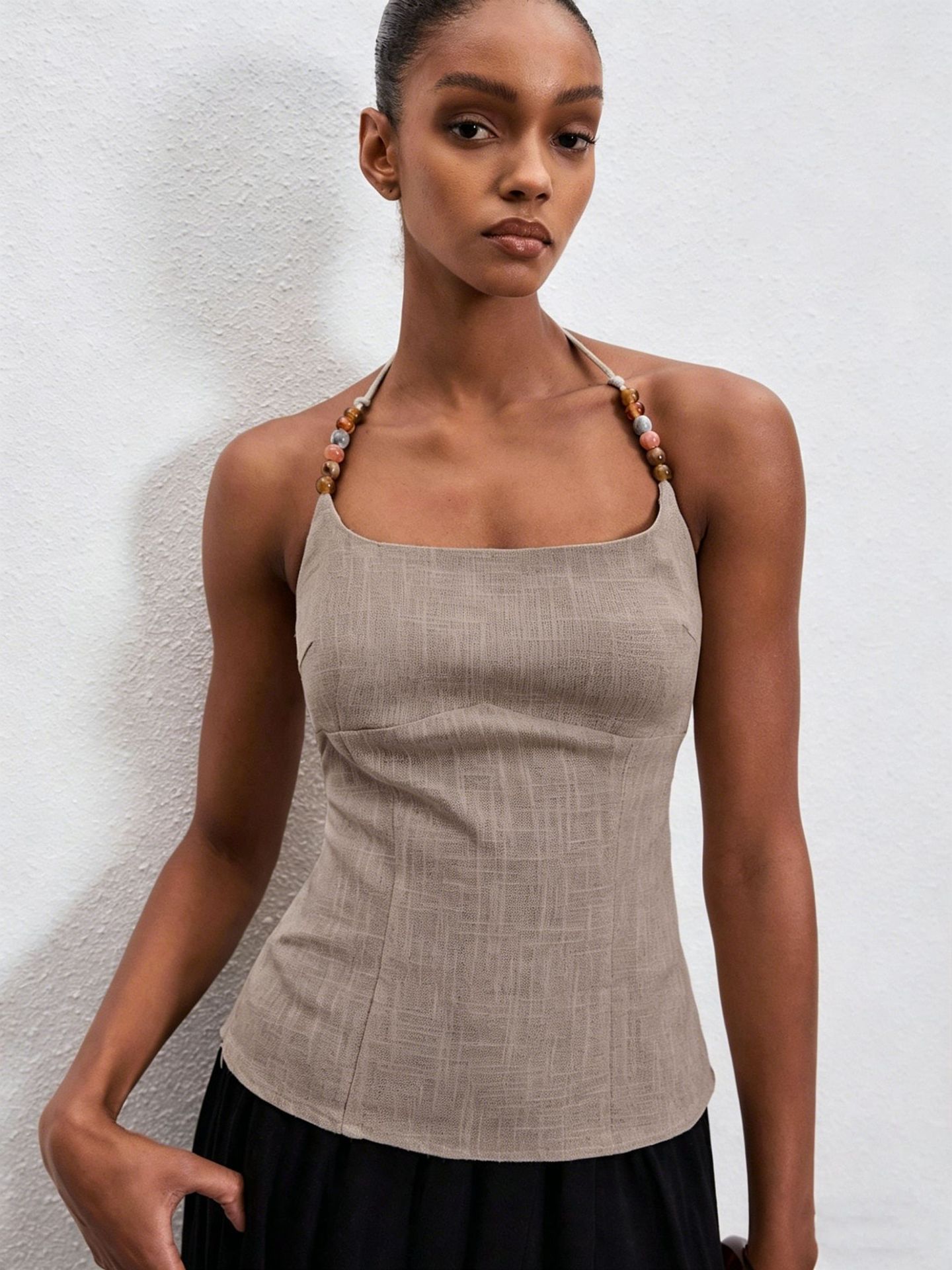 Slim-fit Square-neck Slip Top