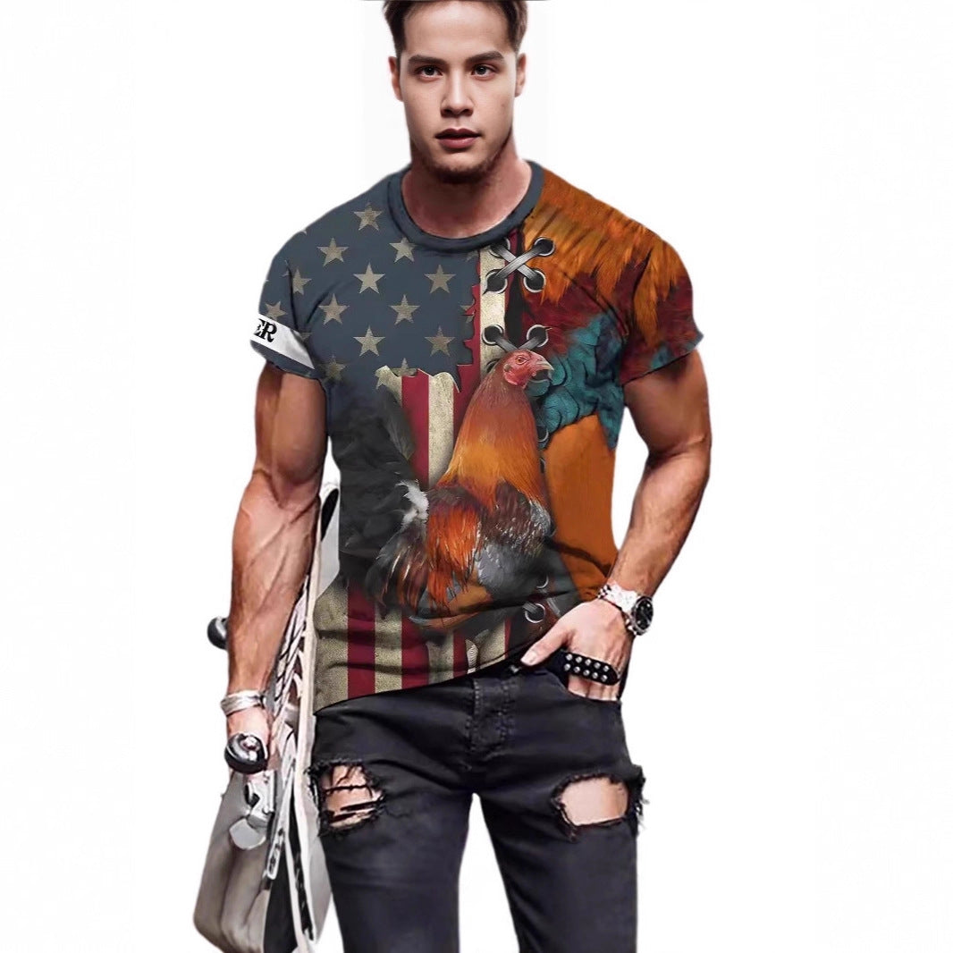 3D Printed Animal Style Vintage T Shirt