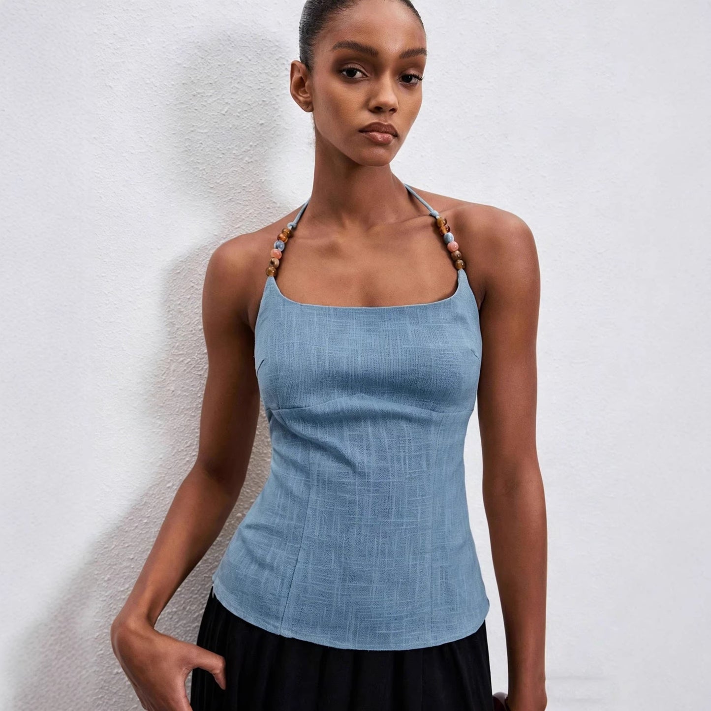 Slim-fit Square-neck Slip Top