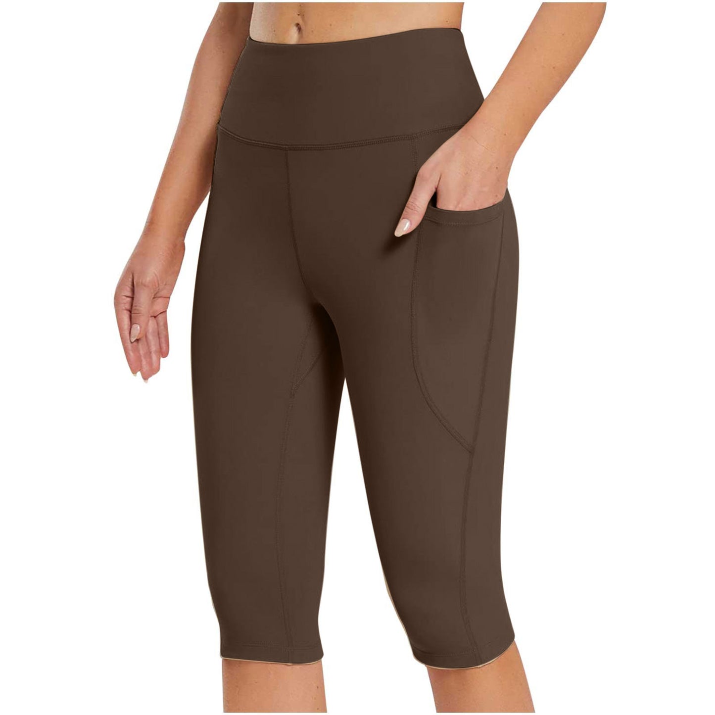 Side Pocket Solid Color Leggings