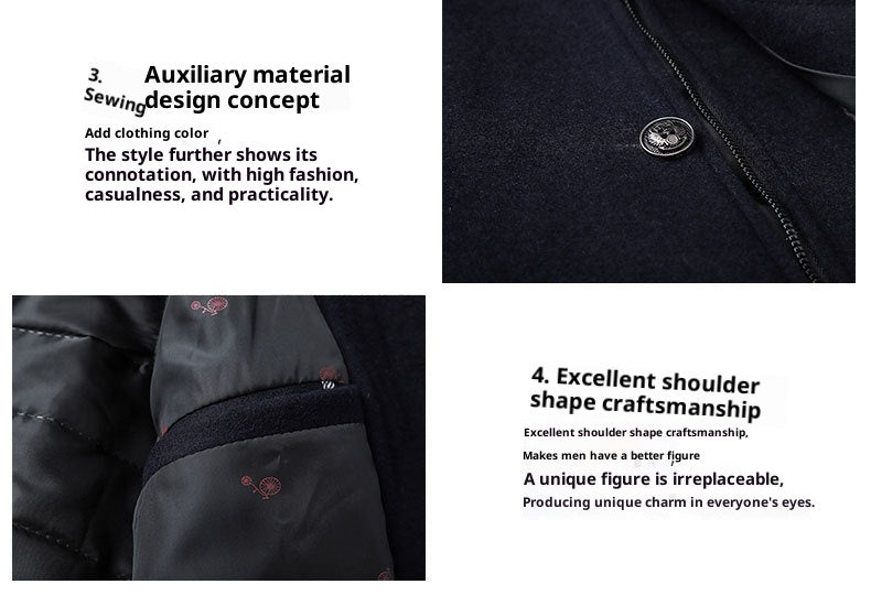 Solid Color Woolen Coat