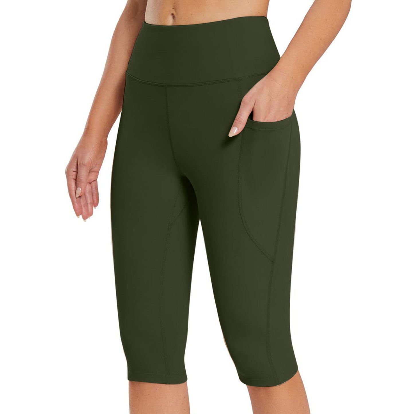 Side Pocket Solid Color Leggings