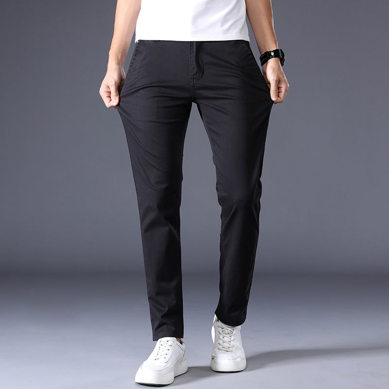 Men's Solid Color Casual Pants Straight