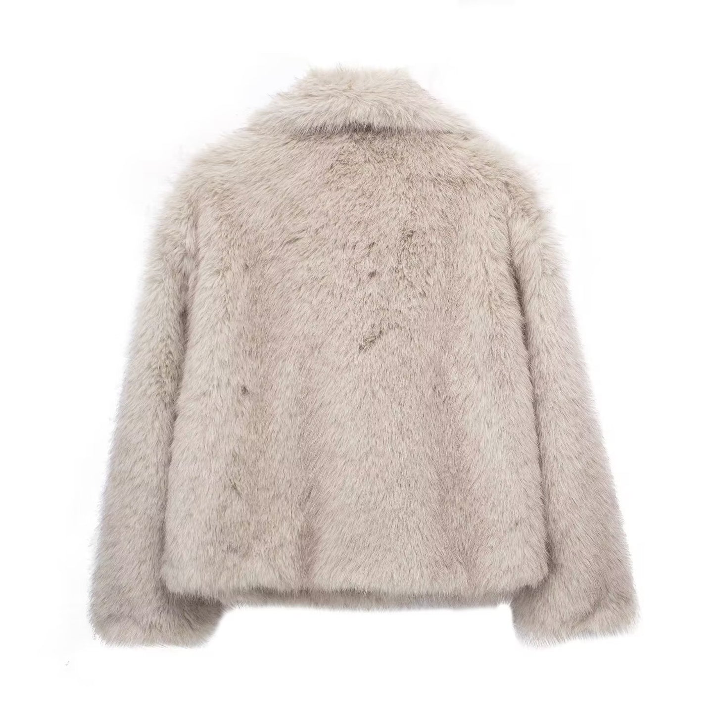 Plush Coat  Fluffy Lapel Jacket