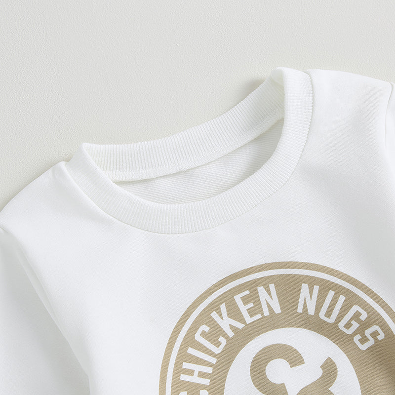 Boys' Letter Printed Top And Pants Set