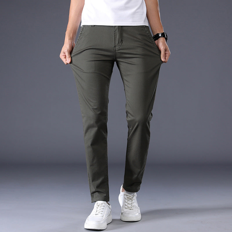 Men's Solid Color Casual Pants Straight