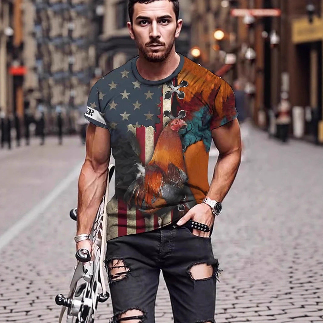 3D Printed Animal Style Vintage T Shirt