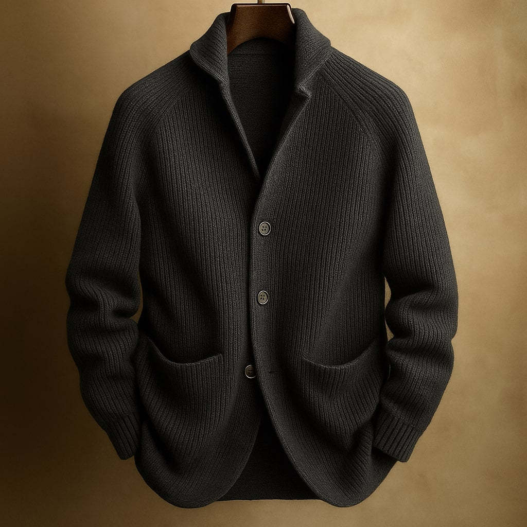 Knitted Cardigan Fashion Pocket Button Jacket