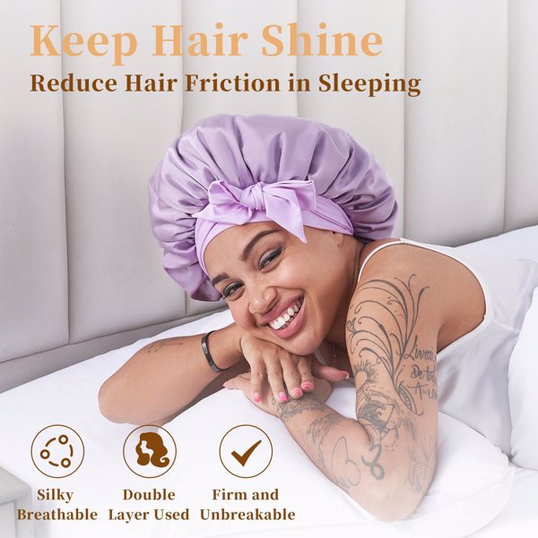 Silk Bonnet For Sleeping Women, Satin Hair Bonnet For Sleeping For Wavy Curly Natural Hair Women Men ,Prohibited From Being Sold On The Amazon Platform