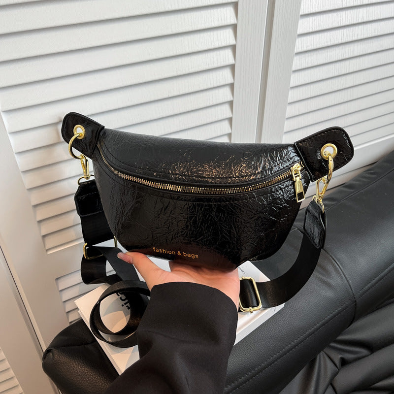 Shoulder Bag With A Wide Strap For Crossbody Wear