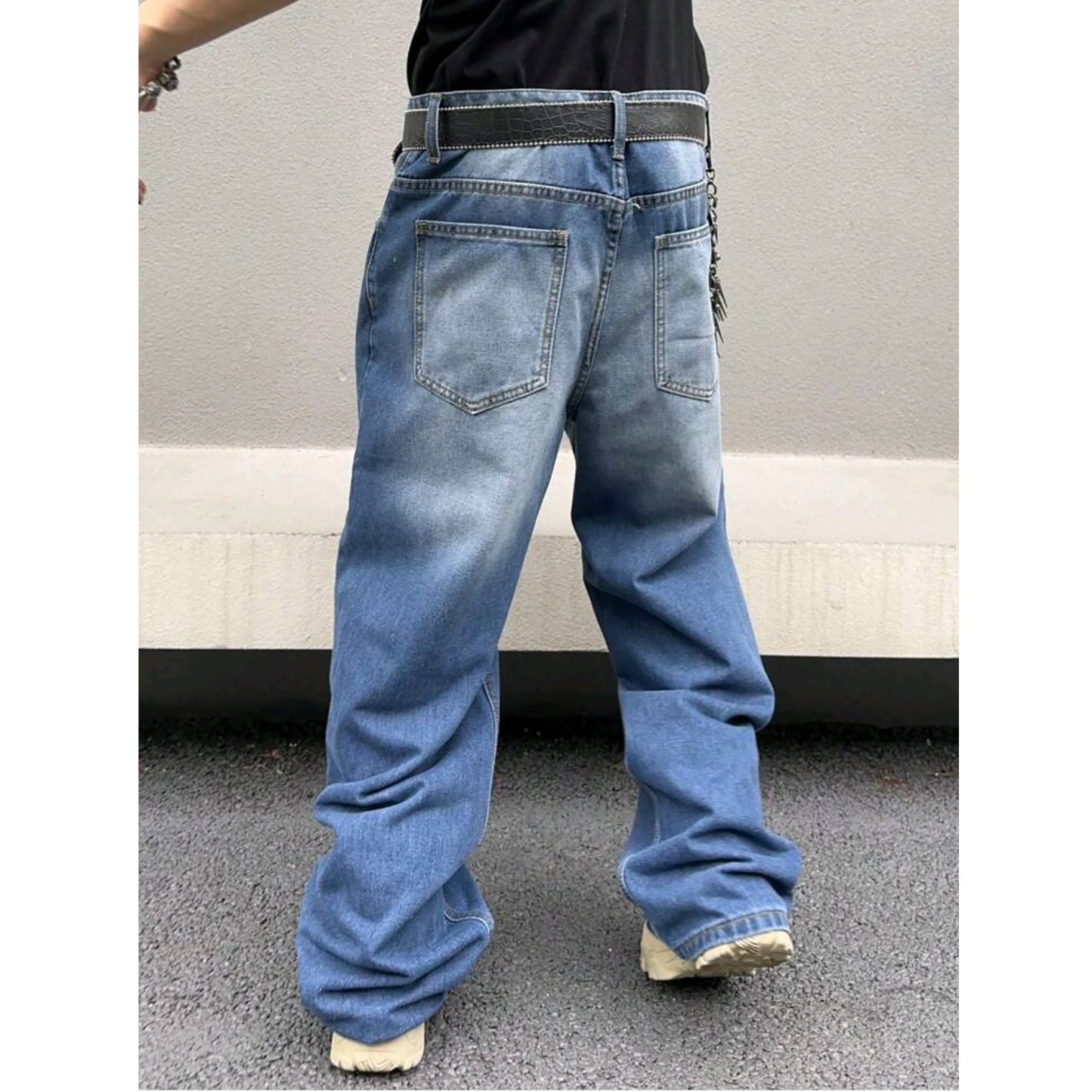 Men's Jeans Straight Loose Wash