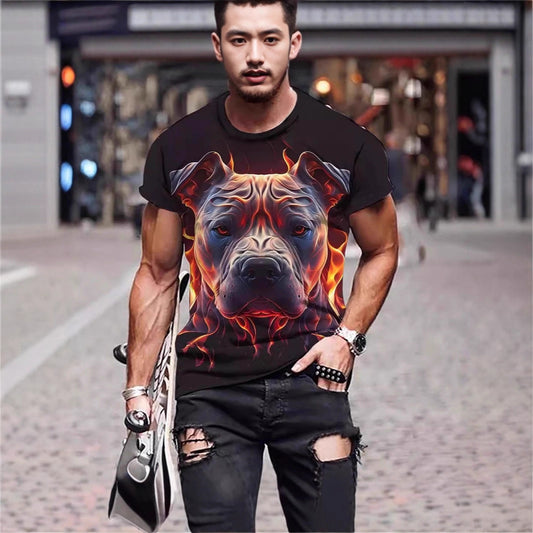 3D Printed Animal Style Vintage T Shirt