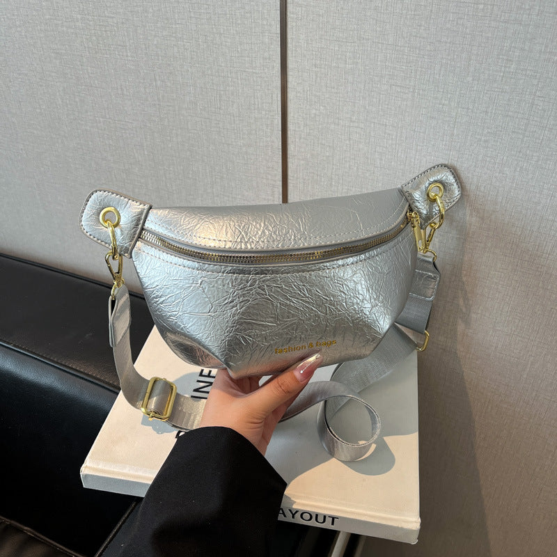 Shoulder Bag With A Wide Strap For Crossbody Wear