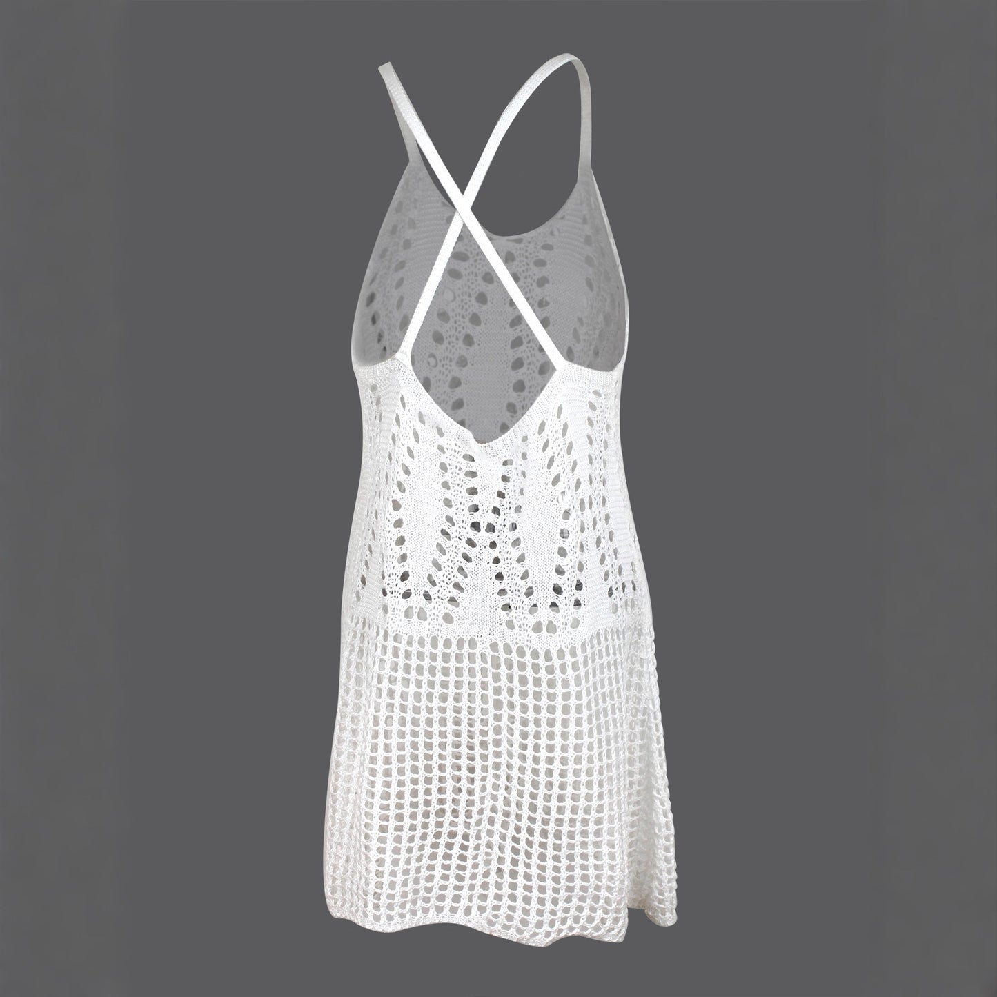 V-neck Pullover Hollow-Out Dress