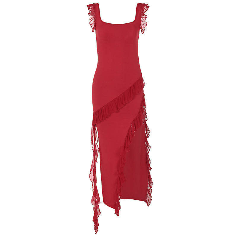 Summer Stringy Selvedge Stitching Dress