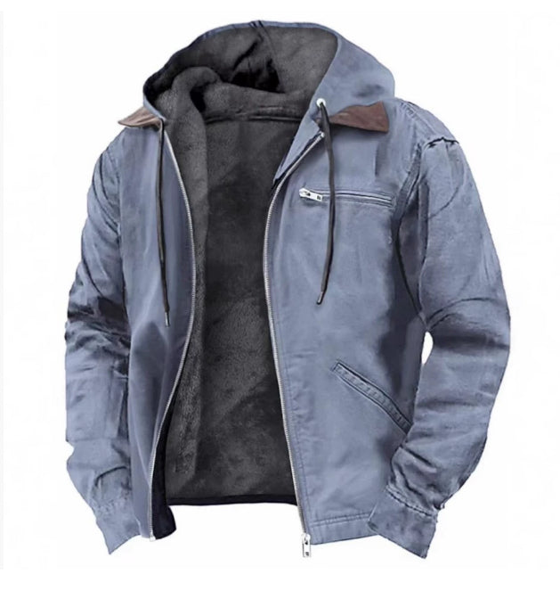 Multi-Color Digital Printing Hooded  Brown Lining Cotton-padded Jacket