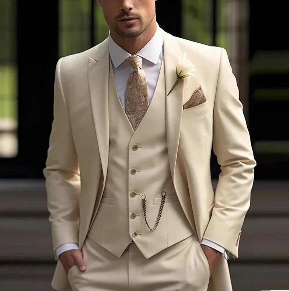 Three-piece Suit Solid Color High Sense